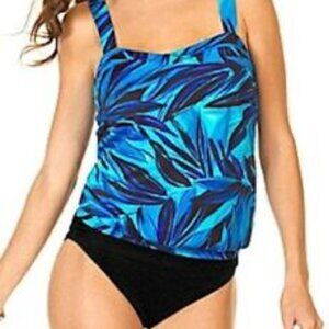Miraclesuit Breezy Top Blue Tankini